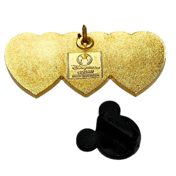 Disney Store Exclusive Aurora Cinderella Snow White Heart Pin 2008 Princess MIP - Picture 3 of 4